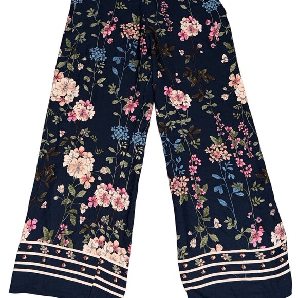 FLORAL DRESS PANTS WITH POCKETS - Picture 3 of 3